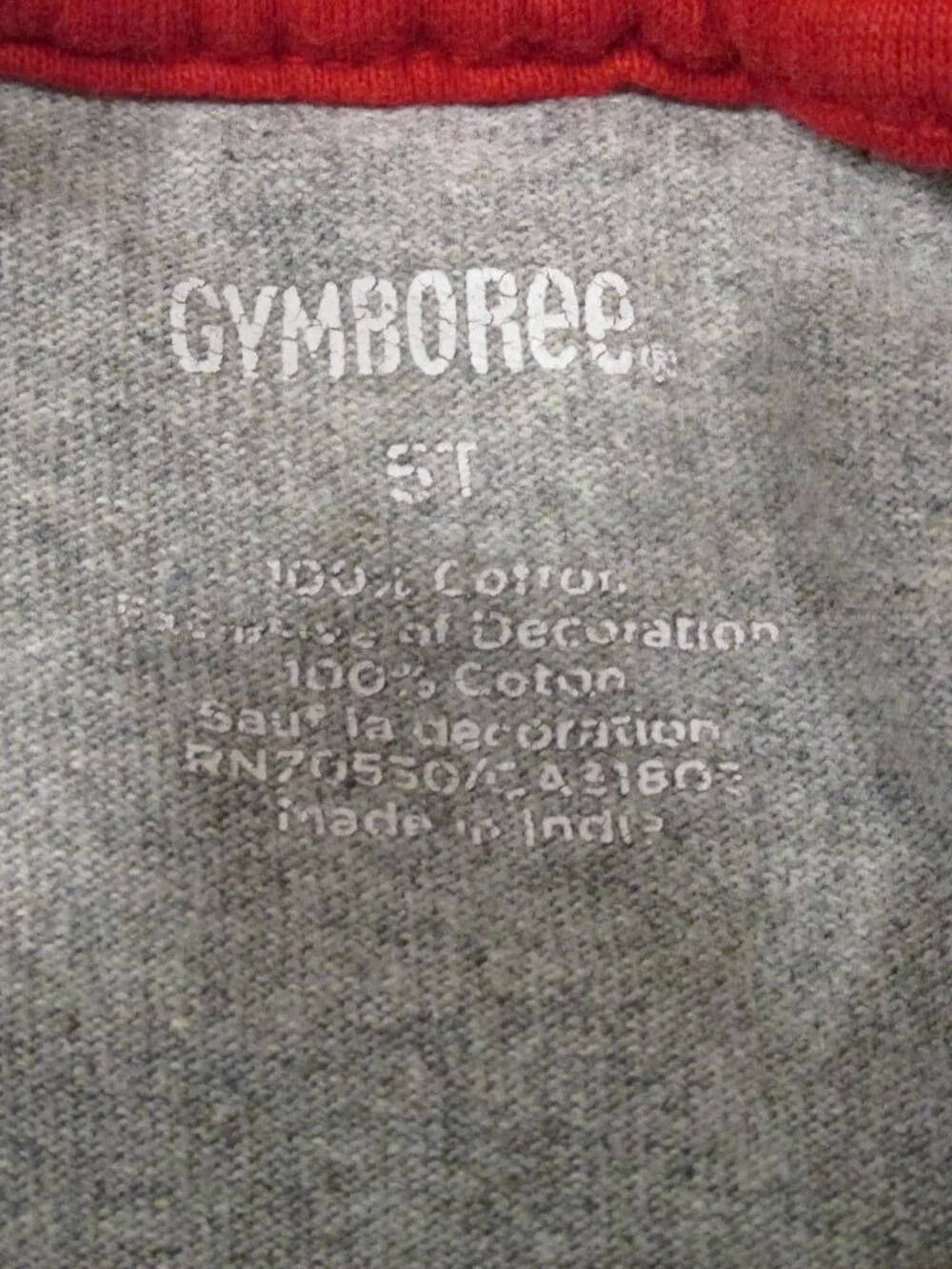 Gymboree Pullover T Shirt Toddler Boys Size 5T‎ Gray Crab Short Sleeve Crew Tee